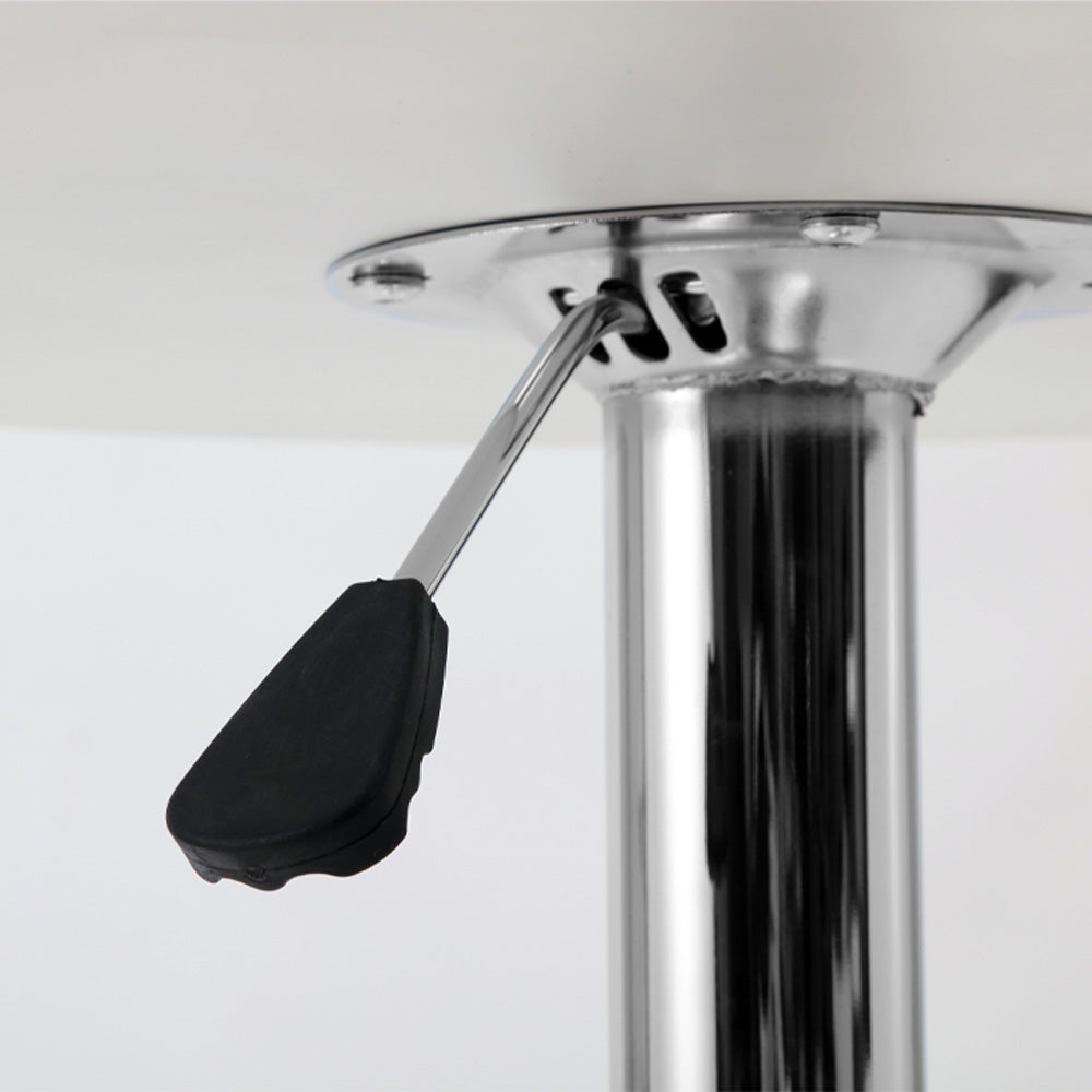 Artiss Bar Table Gas Lift Round White-Bar Tables-PEROZ Accessories