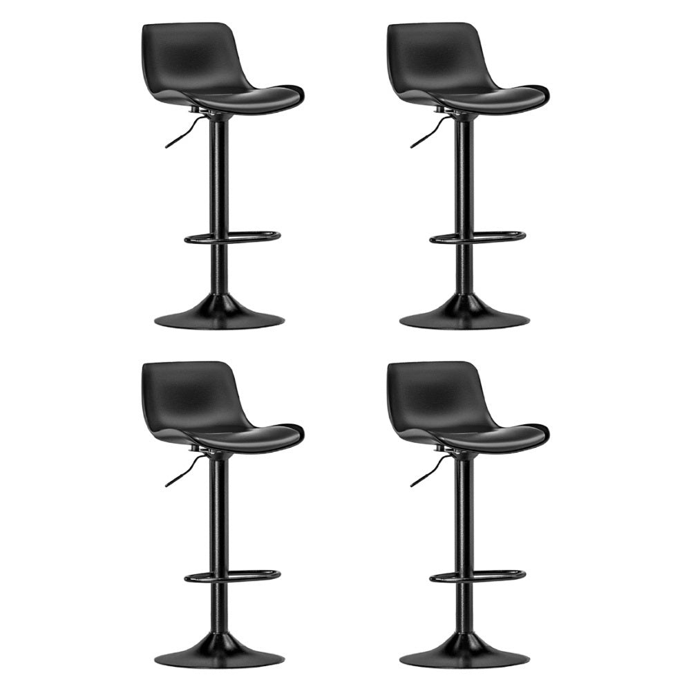 Artiss 4x Bar Stools Padded Seat Gas Lift Black-Furniture > Bar Stools & Chairs > Massage Chairs-PEROZ Accessories