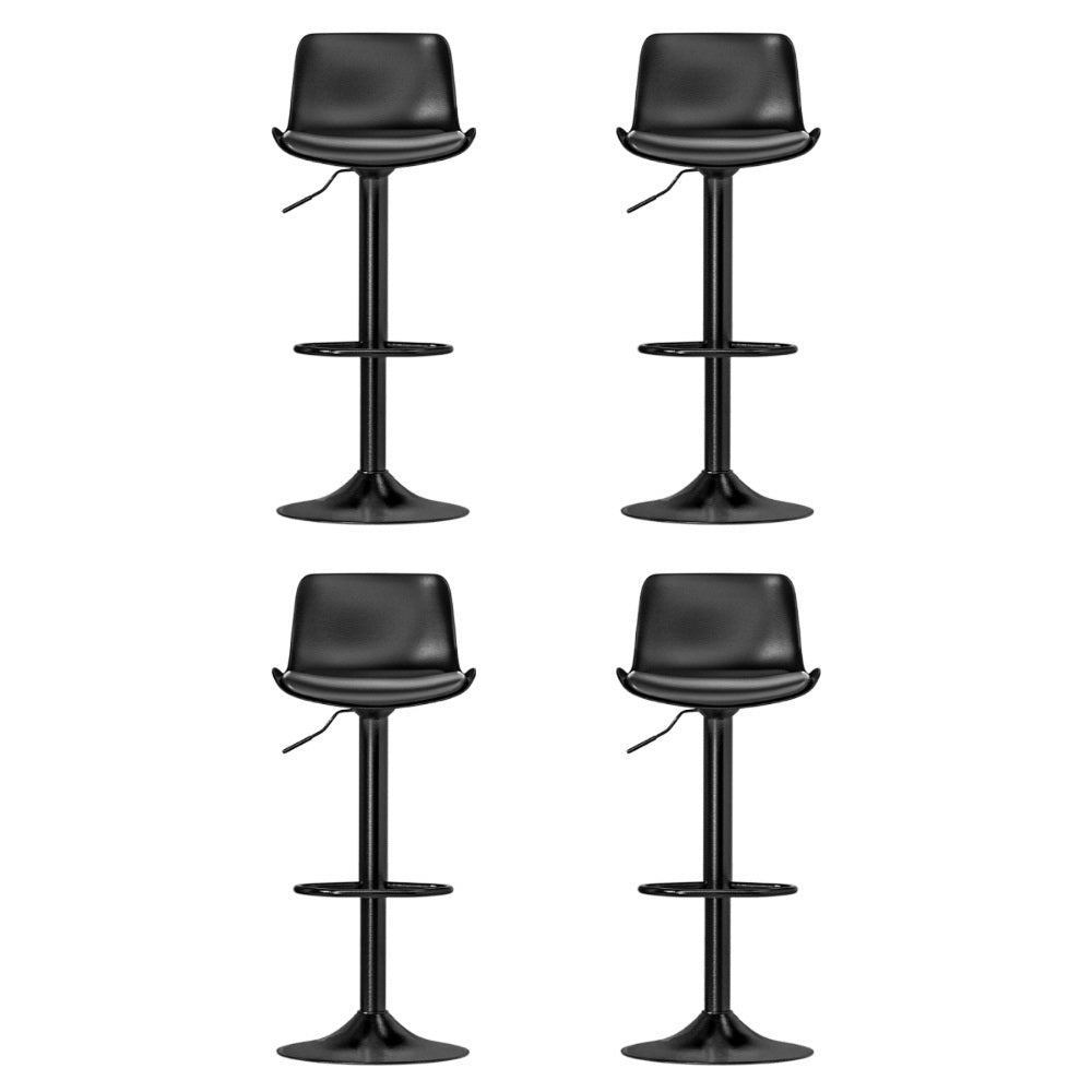 Artiss 4x Bar Stools Padded Seat Gas Lift Black-Furniture > Bar Stools & Chairs > Massage Chairs-PEROZ Accessories