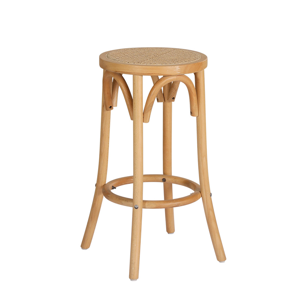 Artiss Bar Stool Rattan Seat Wooden-Furniture > Bar Stools & Chairs-PEROZ Accessories