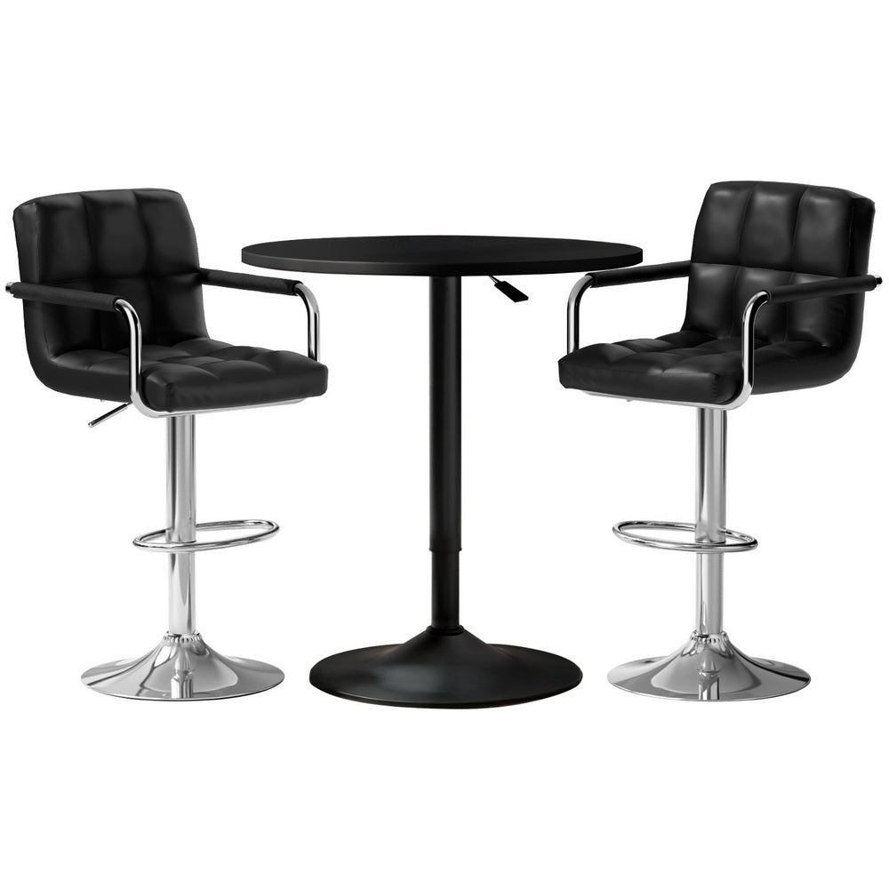 Artiss Bar Table and Stools Set Dining Desk Kitchen Chairs Cafe Pub-Furniture > Bar Stools & Chairs > Table & Bar Stools-PEROZ Accessories