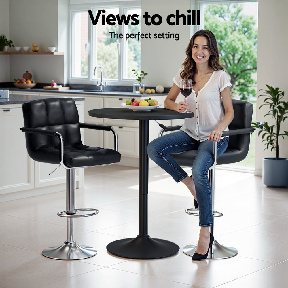 Artiss Bar Table and Stools Set Dining Desk Kitchen Chairs Cafe Pub-Furniture > Bar Stools & Chairs > Table & Bar Stools-PEROZ Accessories
