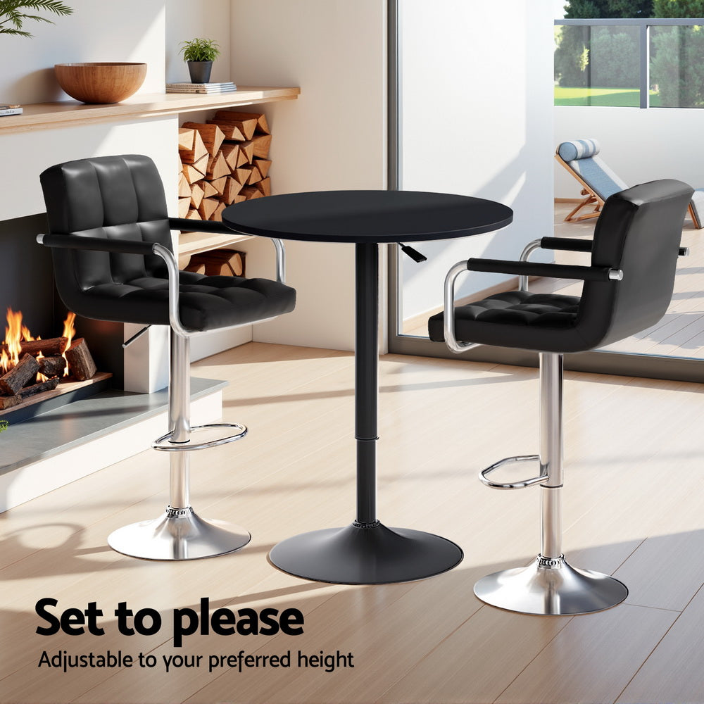 Artiss Bar Table and Stools Set Dining Desk Kitchen Chairs Cafe Pub-Furniture > Bar Stools & Chairs > Table & Bar Stools-PEROZ Accessories