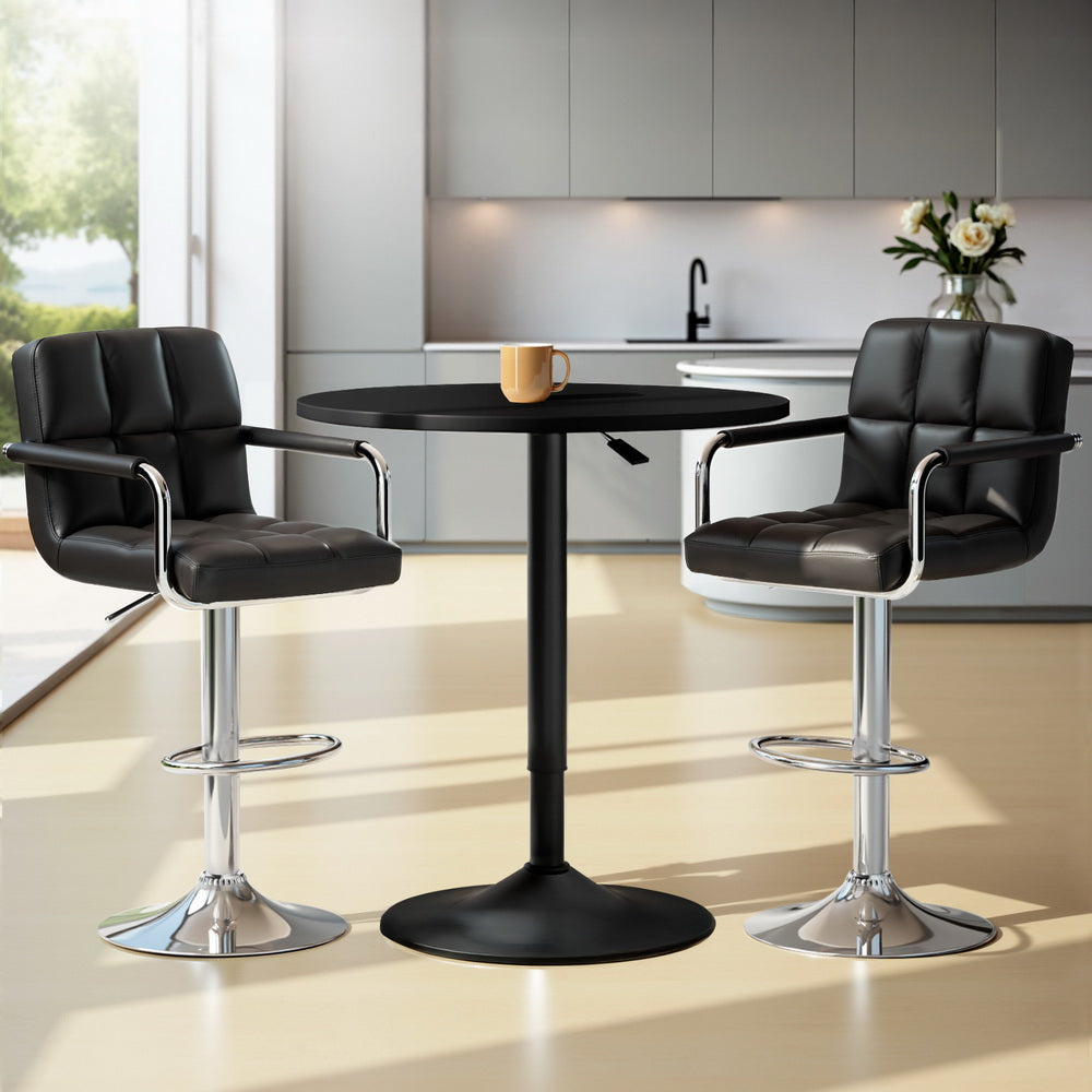 Artiss Bar Table and Stools Set Dining Desk Kitchen Chairs Cafe Pub-Furniture > Bar Stools & Chairs > Table & Bar Stools-PEROZ Accessories