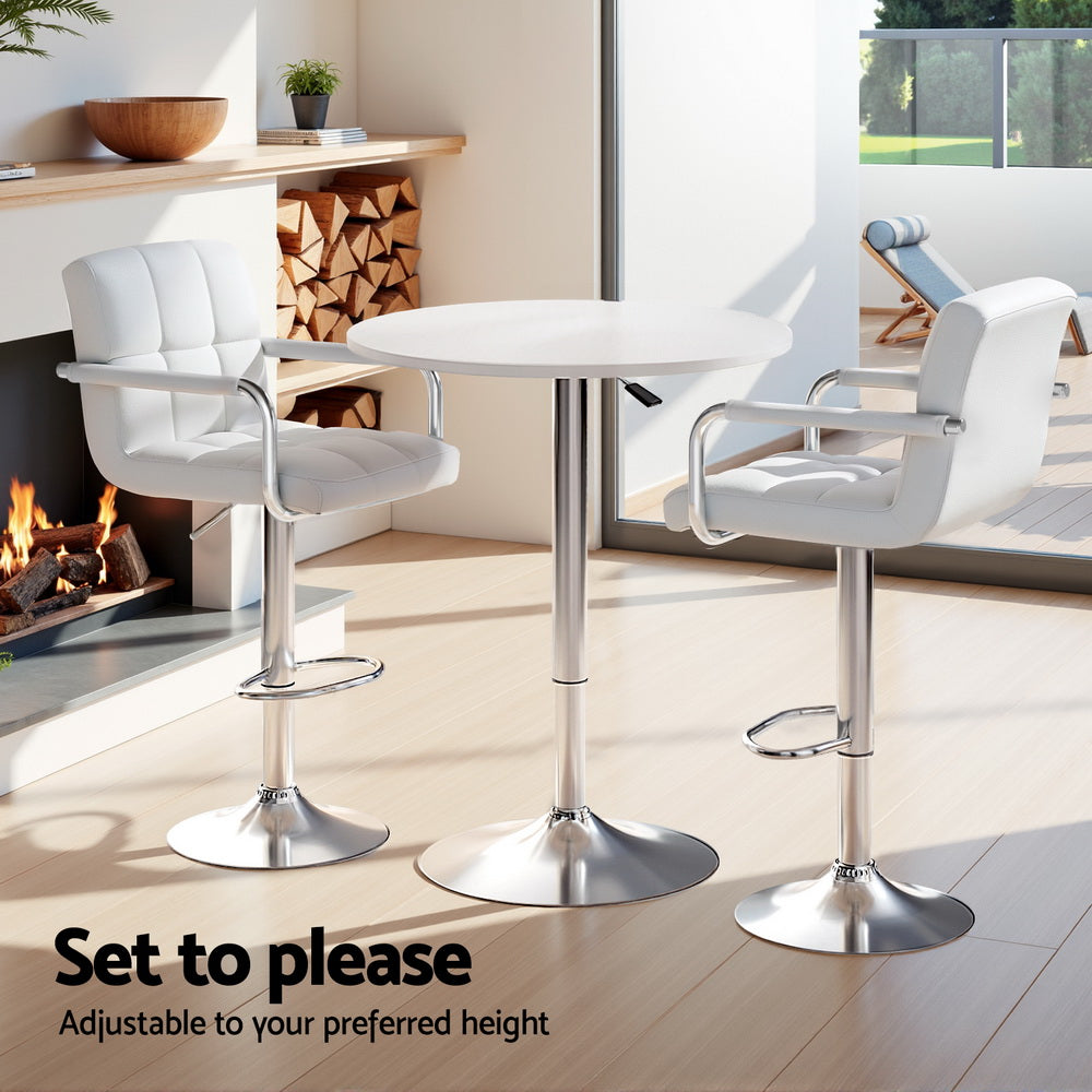 Artiss Bar Table and Stools Set Dining Desk Kitchen Chairs Cafe Pub-Furniture > Bar Stools & Chairs > Table & Bar Stools-PEROZ Accessories