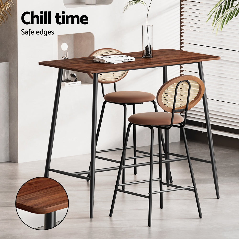 Artiss Bar Table Stools Set Dining Desk Industrial Kitchen Chairs Cafe Pub-Furniture > Bar Stools & Chairs > Table & Bar Stools-PEROZ Accessories