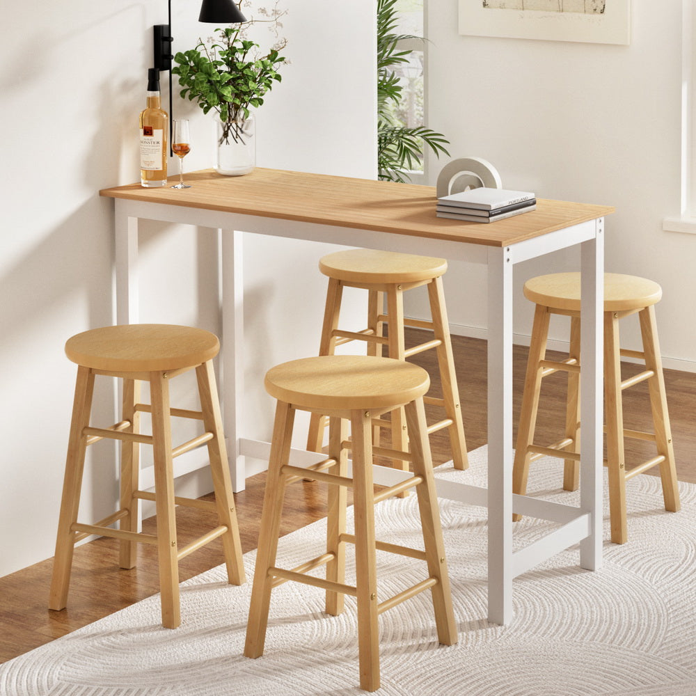Artiss Bar Table and Stools Set Dining Desk Kitchen Chairs Cafe Pub-Furniture > Bar Stools & Chairs > Table & Bar Stools-PEROZ Accessories