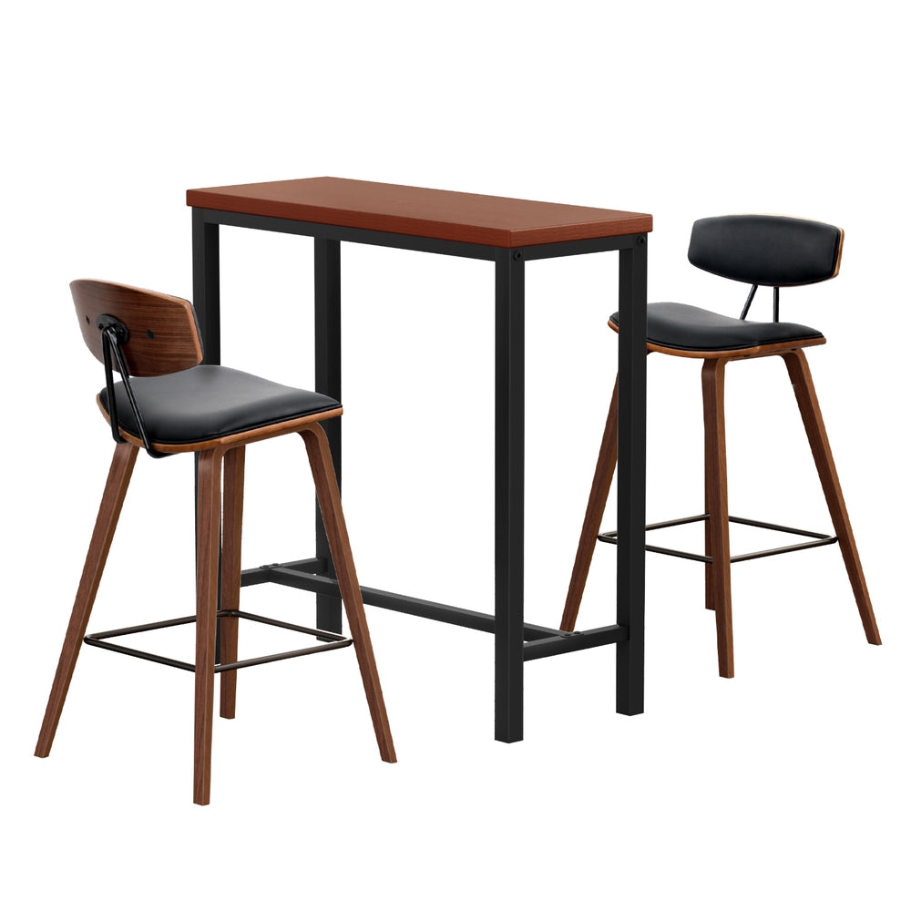 Artiss Bar Table and Stools Set Dining Desk Kitchen Chairs Cafe Pub-Furniture > Bar Stools & Chairs > Table & Bar Stools-PEROZ Accessories