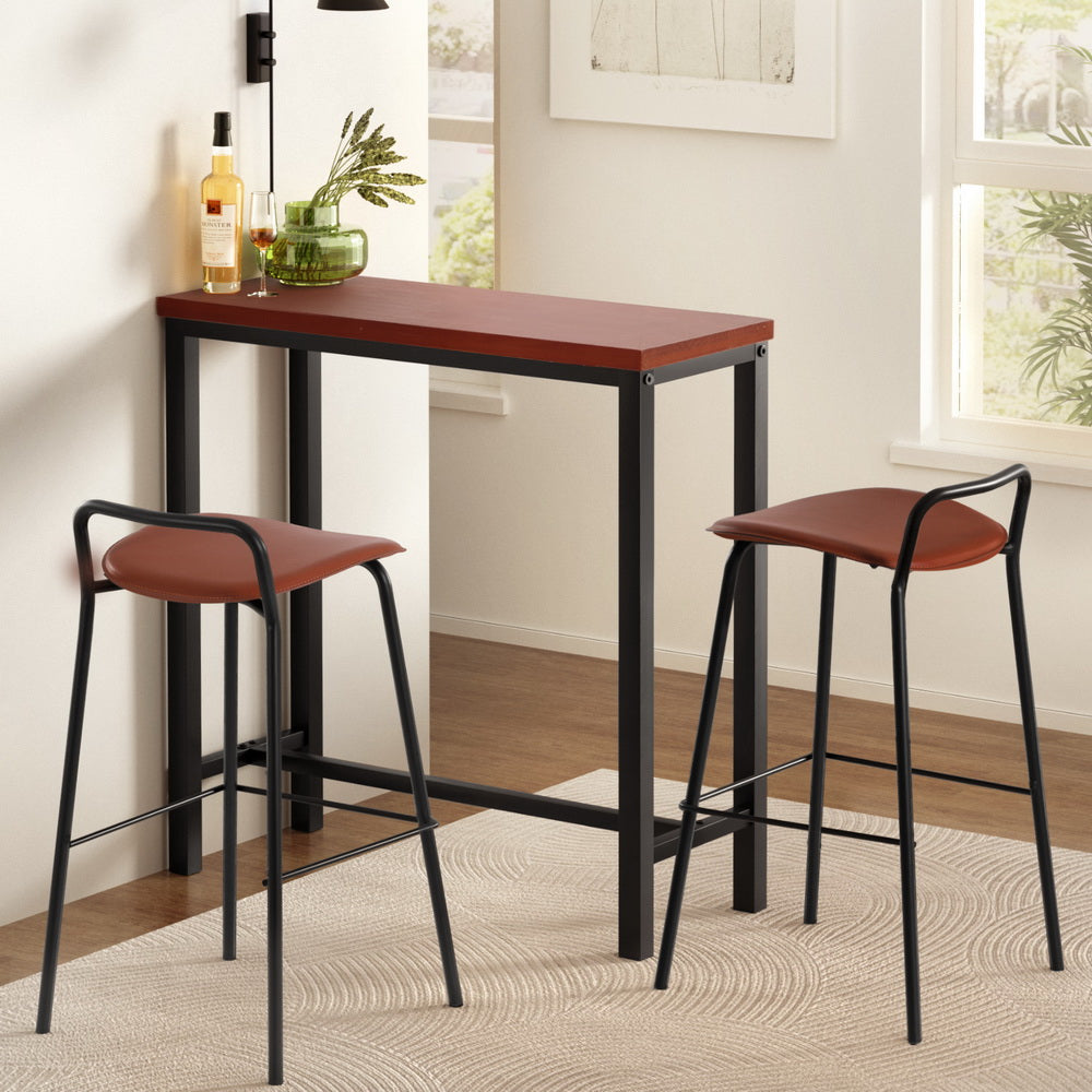 Artiss Bar Table and Stools Set Dining Desk Kitchen Chairs Cafe Pub-Furniture > Bar Stools & Chairs > Table & Bar Stools-PEROZ Accessories