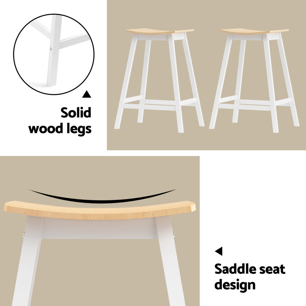 Artiss Bar Table and Stools Set Dining Desk Solid Wood Kitchen Chairs Cafe Pub-Furniture > Bar Stools & Chairs > Table & Bar Stools-PEROZ Accessories