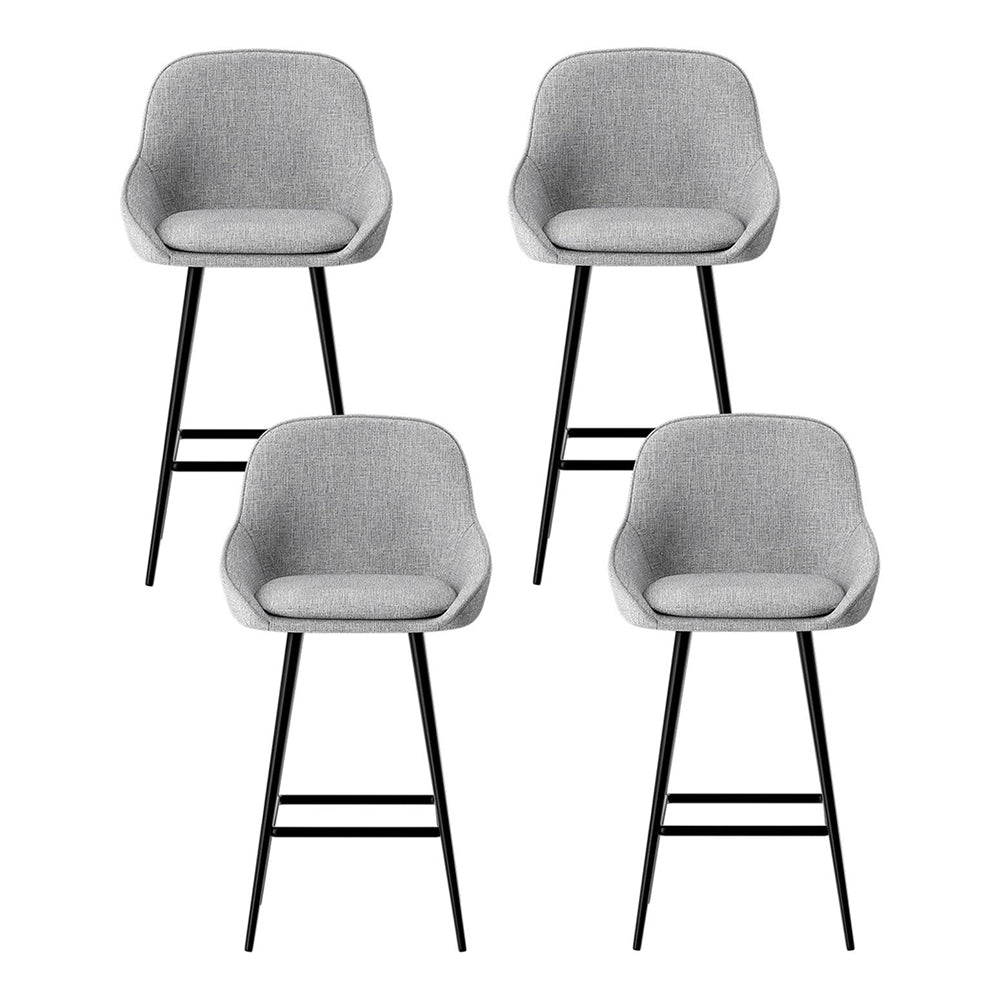 Artiss 4x Bar Stools Upholstered Stool Counter Seat Kitchen Dining Chairs-Furniture > Bar Stools & Chairs > Massage Chairs-PEROZ Accessories