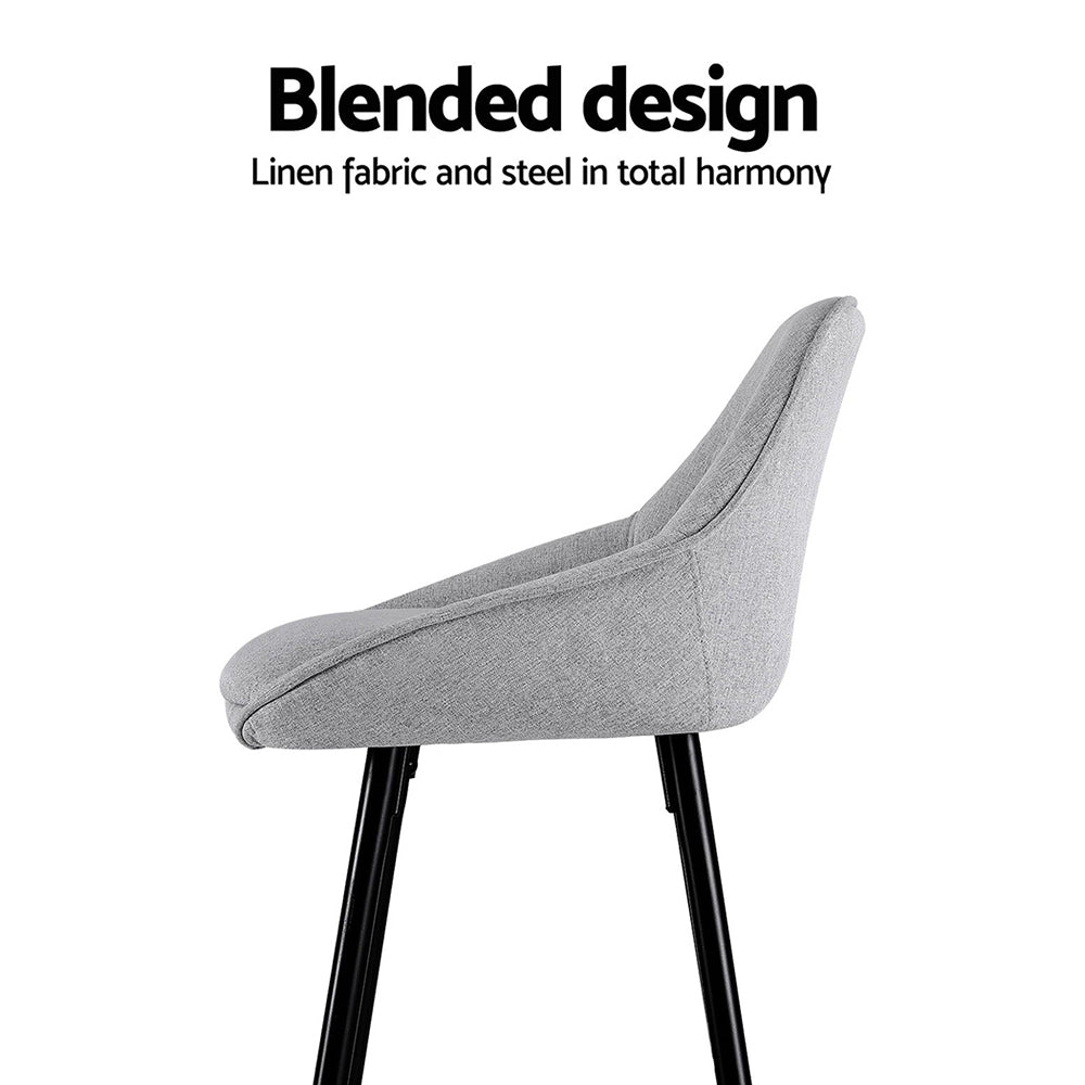 Artiss 4x Bar Stools Upholstered Stool Counter Seat Kitchen Dining Chairs-Furniture > Bar Stools & Chairs > Massage Chairs-PEROZ Accessories