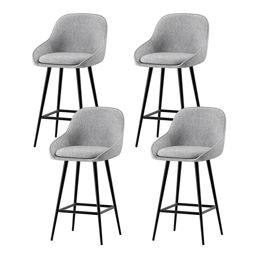 Artiss 4x Bar Stools Upholstered Stool Counter Seat Kitchen Dining Chairs-Furniture > Bar Stools & Chairs > Massage Chairs-PEROZ Accessories