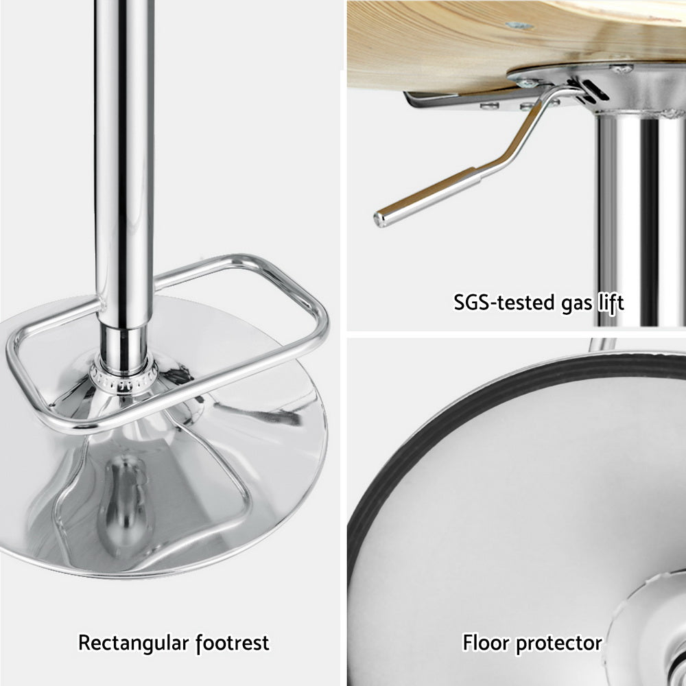 Artiss 4x Bar Stools Adjustable Leather Chairs-Furniture > Bar Stools & Chairs > Arm Chairs & Recliners-PEROZ Accessories