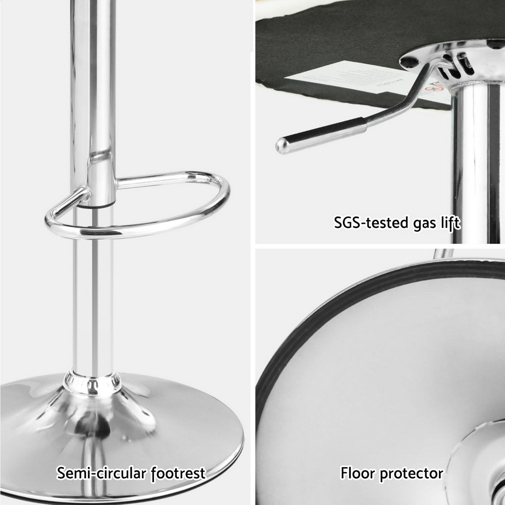 Artiss 4x Bar Stools Adjustable Leather Padded White-Furniture > Bar Stools & Chairs > Arm Chairs & Recliners-PEROZ Accessories