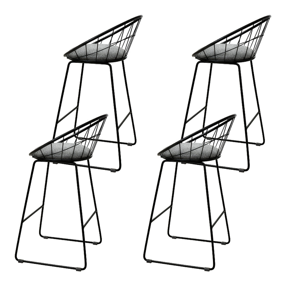 Artiss 4x Bar Stools Padded Seat Metal-Furniture > Bar Stools & Chairs-PEROZ Accessories