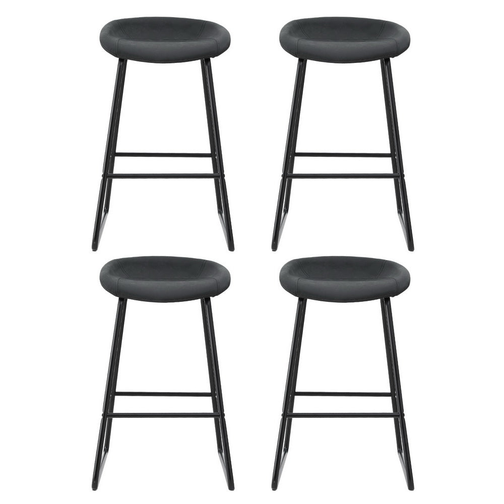 Artiss 4x Bar Stools Kitchen Dining Chairs Counter Stool PU Leather Metal-Furniture > Bar Stools & Chairs > Table & Bar Stools-PEROZ Accessories