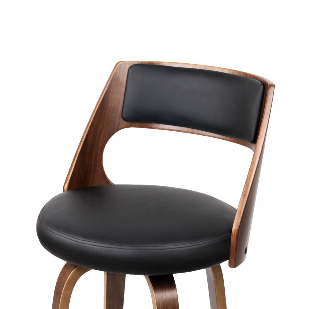 Artiss 2x Bar Stools Swivel Leather Chair 65cm-Furniture > Bar Stools & Chairs-PEROZ Accessories