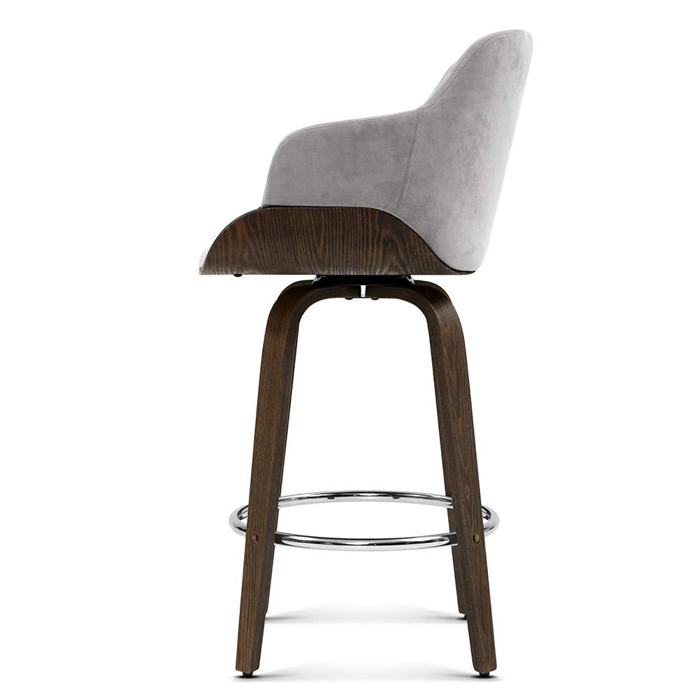 Artiss Bar Stools Swivel Velvet Padded Wooden-Bar Stools-PEROZ Accessories