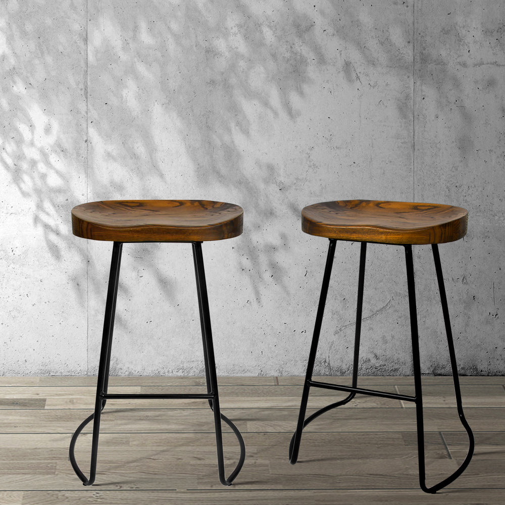Artiss 2x Bar Stools Tractor Seat 65cm-Bar Stools-PEROZ Accessories