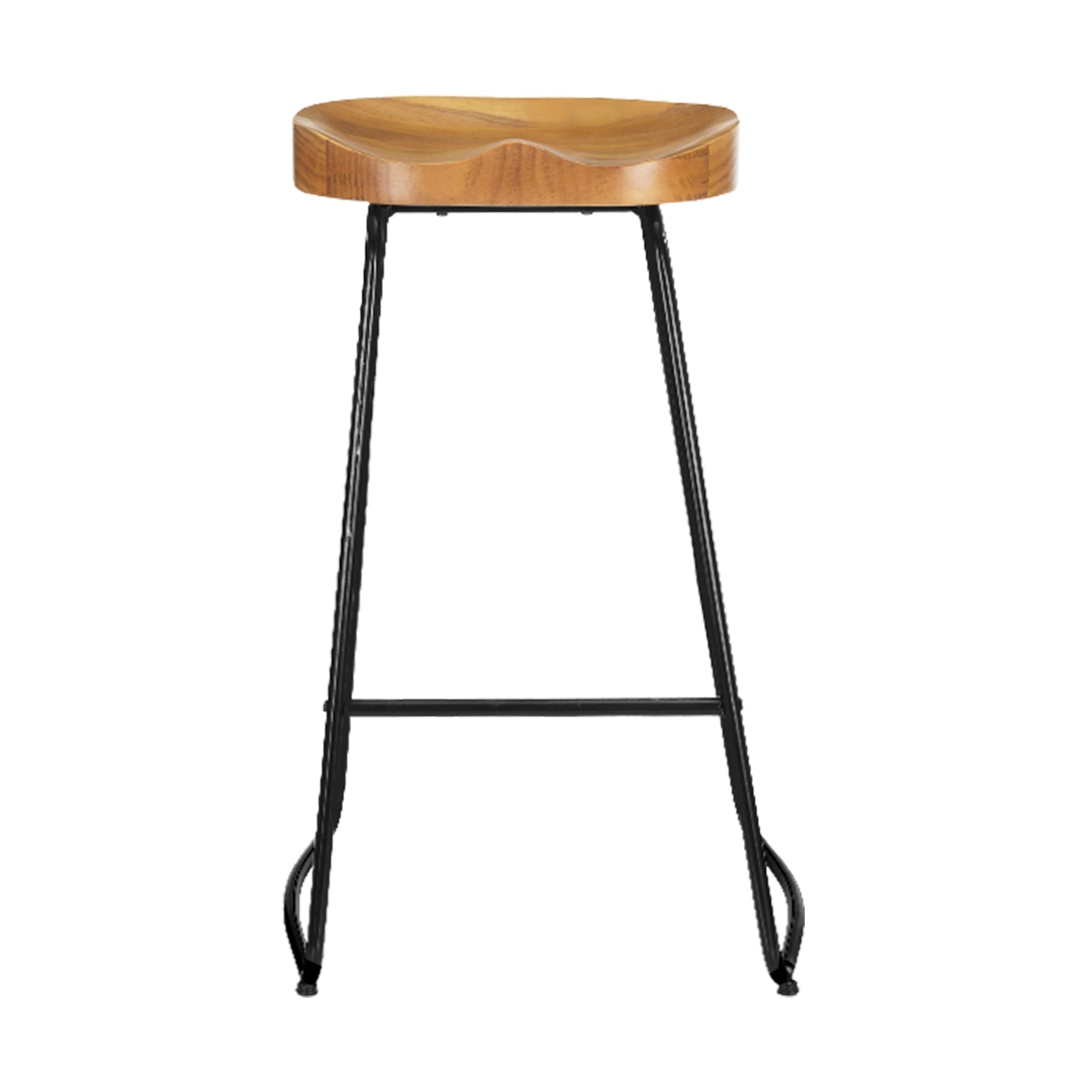 Artiss 4x Bar Stools Tractor Seat 75cm Wooden-Bar Stools-PEROZ Accessories