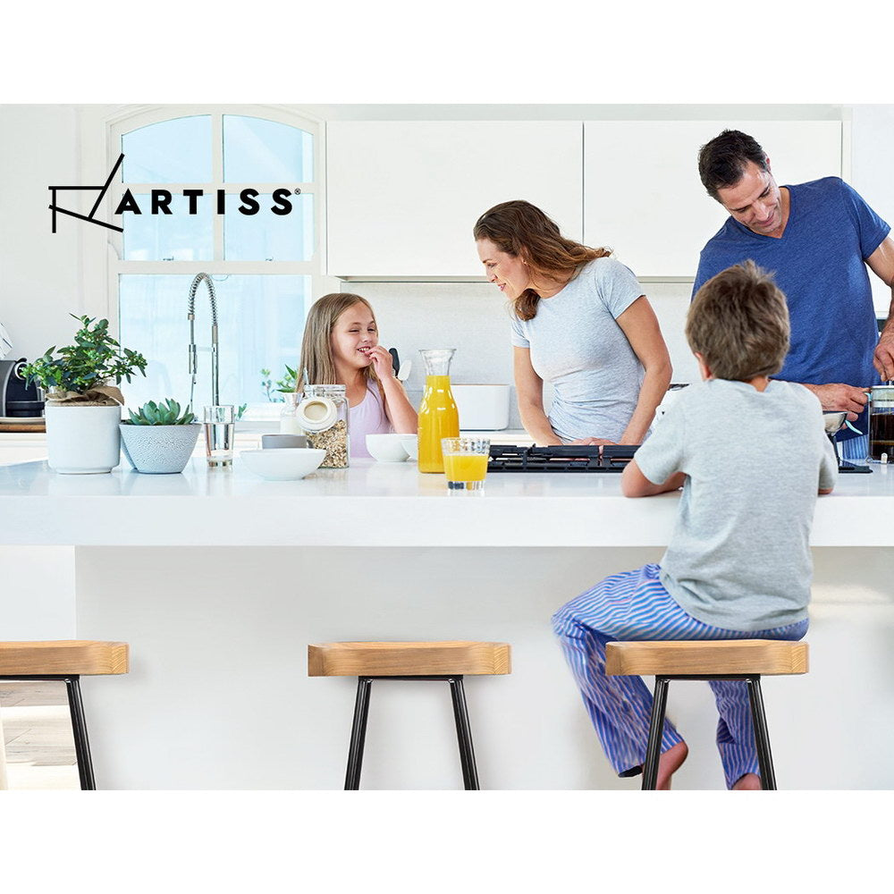 Artiss 4x Bar Stools Tractor Seat 75cm Wooden-Bar Stools-PEROZ Accessories