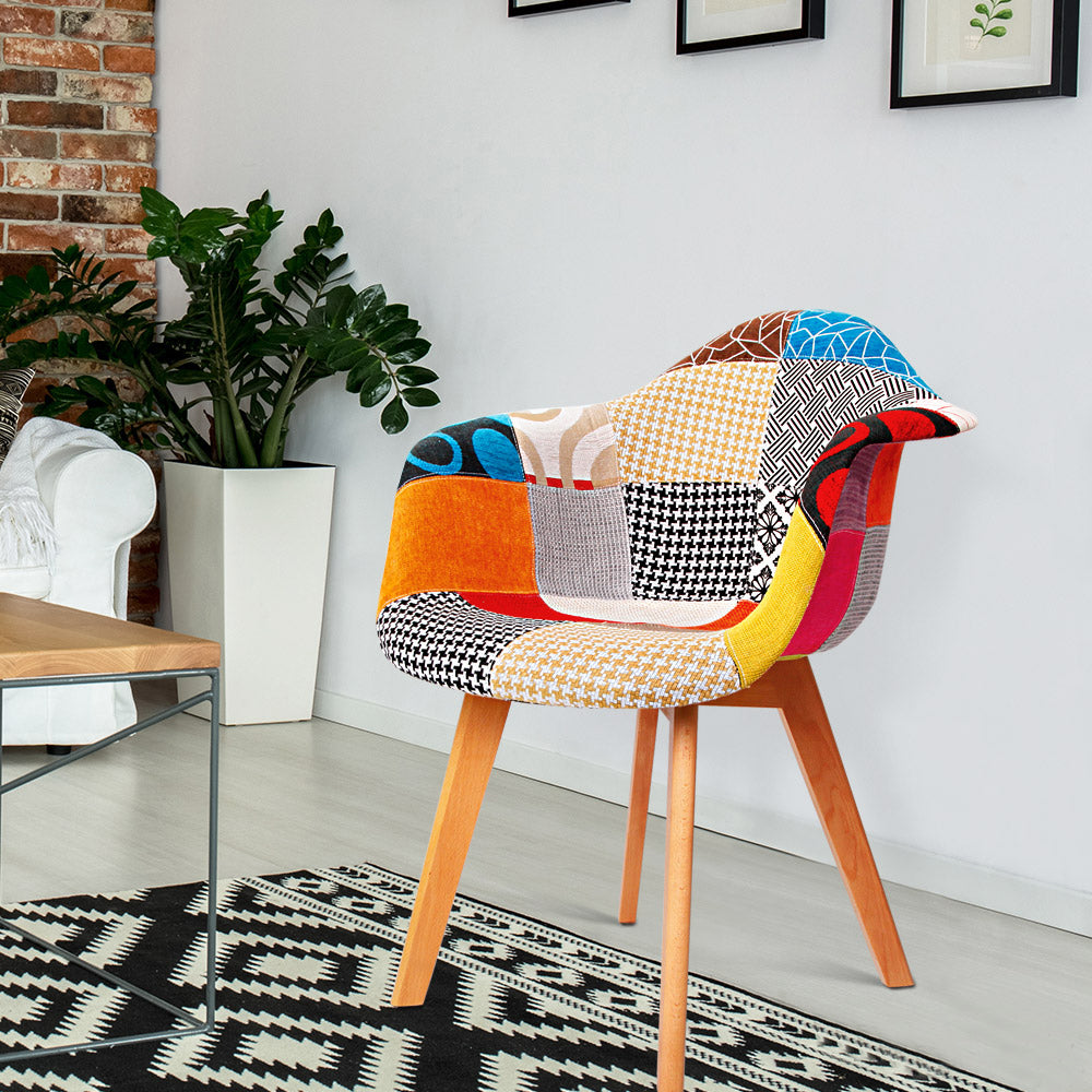 Artiss Dining Chairs Set of 2 Fabric Retro Replica DSW-Dining Chairs-PEROZ Accessories