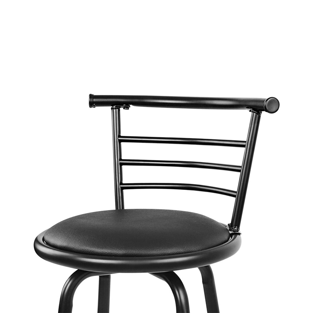 Artiss 2x Bar Stools Swivel Leather Padded Metal-Furniture > Bar Stools & Chairs-PEROZ Accessories