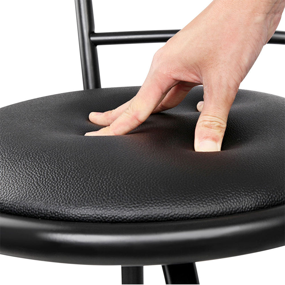 Artiss 2x Bar Stools Swivel Leather Padded Metal-Furniture > Bar Stools & Chairs-PEROZ Accessories