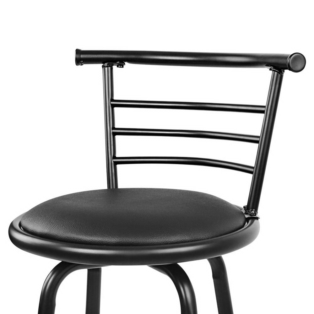 Artiss 4x Bar Stools Swivel Leather Padded Metal-Furniture > Bar Stools & Chairs-PEROZ Accessories