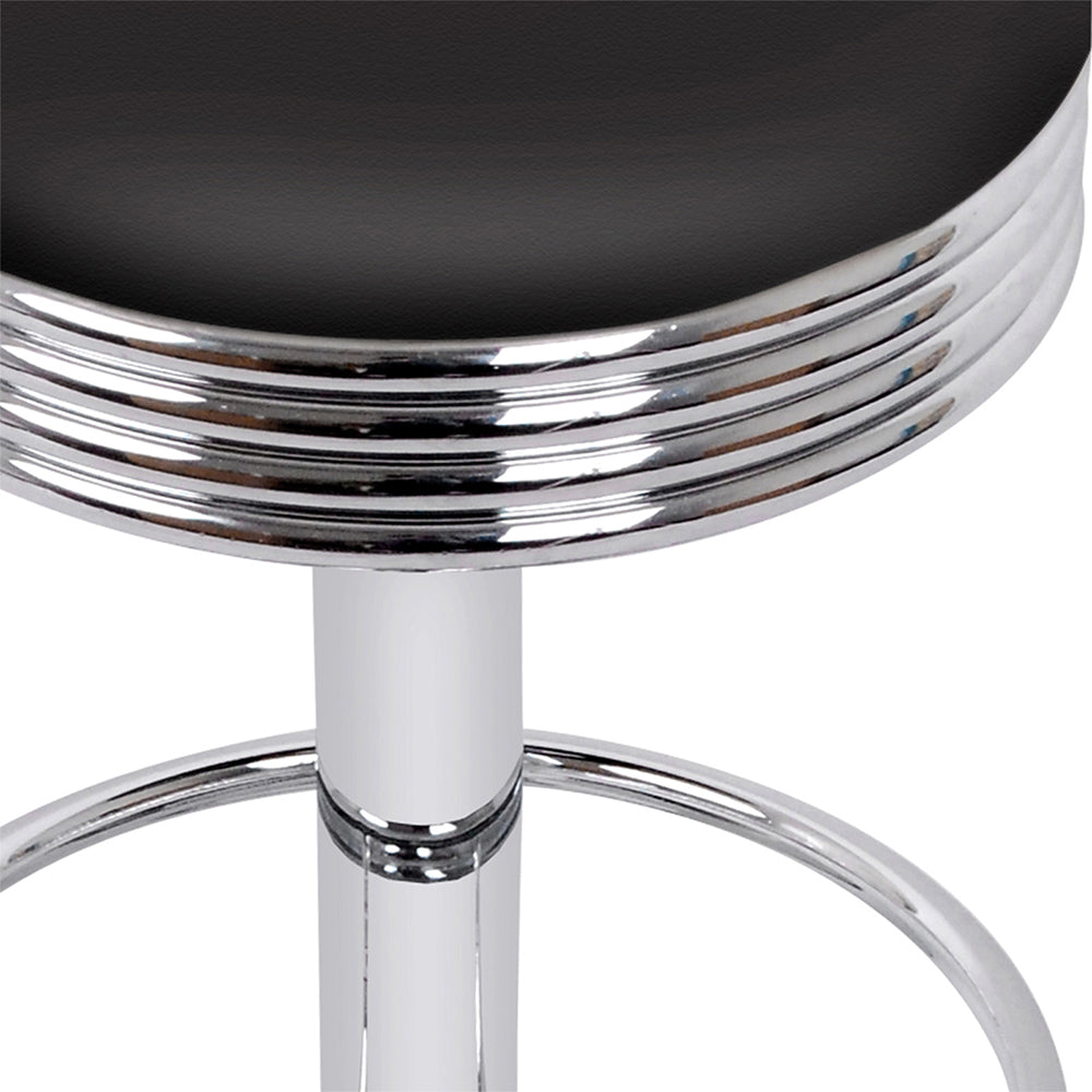 Artiss 4x Bar Stools Leather Padded Gas Lift Silver-Bar Stools-PEROZ Accessories