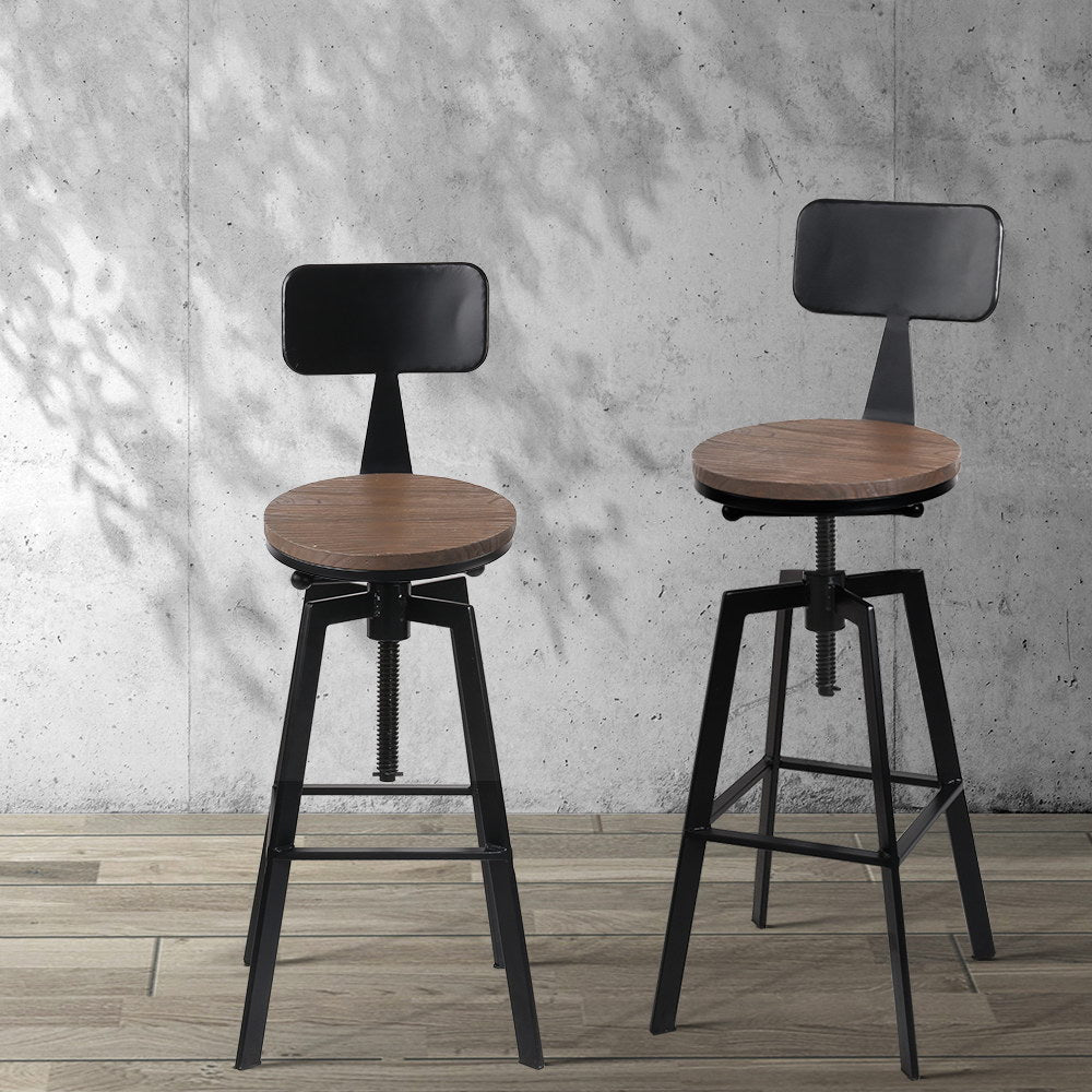 Artiss Bar Stools Kitchen Counter Chairs Vintage Metal Chairs-Bar Stools-PEROZ Accessories