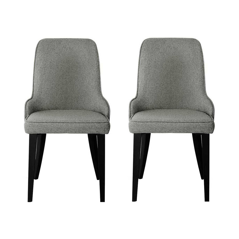 Artiss Dining Chairs Set of 2 Linen Fabric Grey-Furniture > Dining-PEROZ Accessories