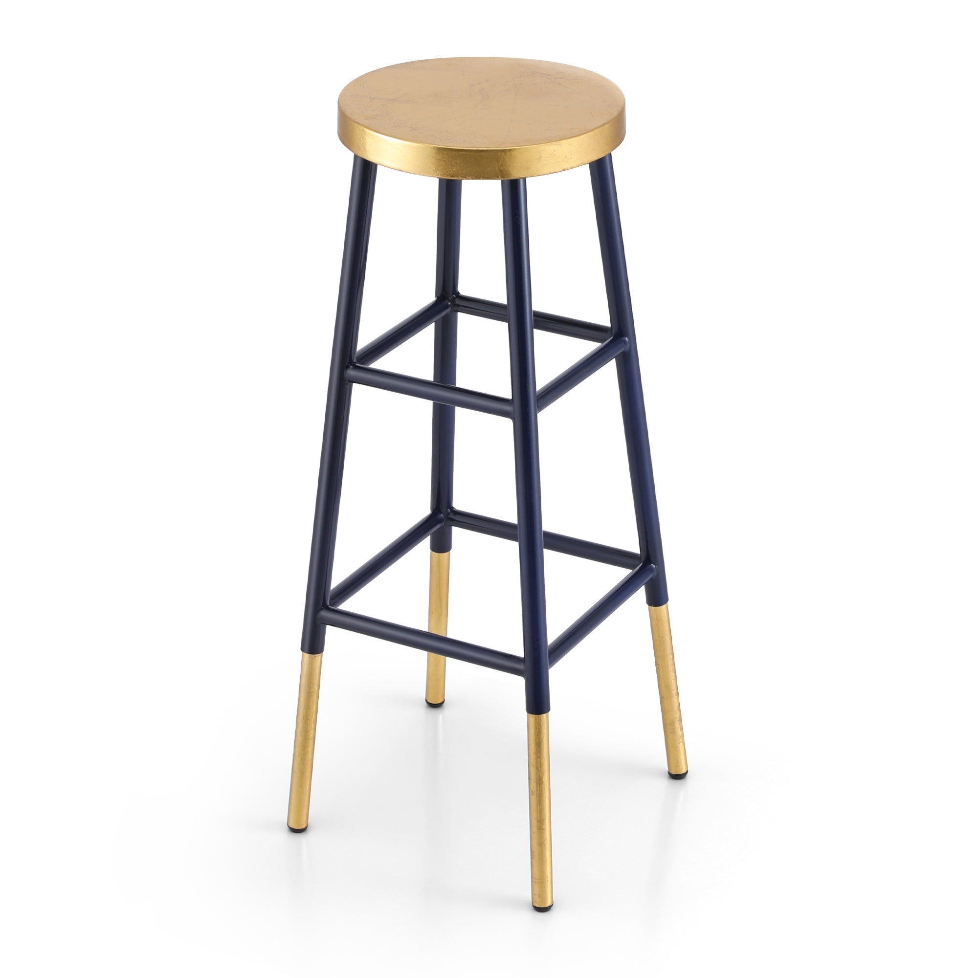 Artiss Bar Stools Metal Gold Navy-Furniture > Bar Stools & Chairs > Table & Bar Stools-PEROZ Accessories