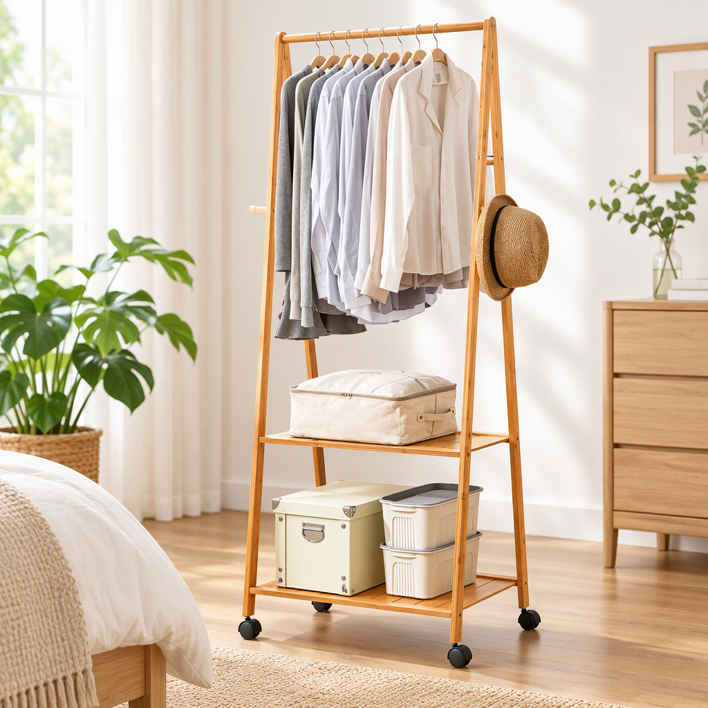 Artiss Clothes Rack Airer Coat Stand 165x59cm Wheels-Coat Racks-PEROZ Accessories