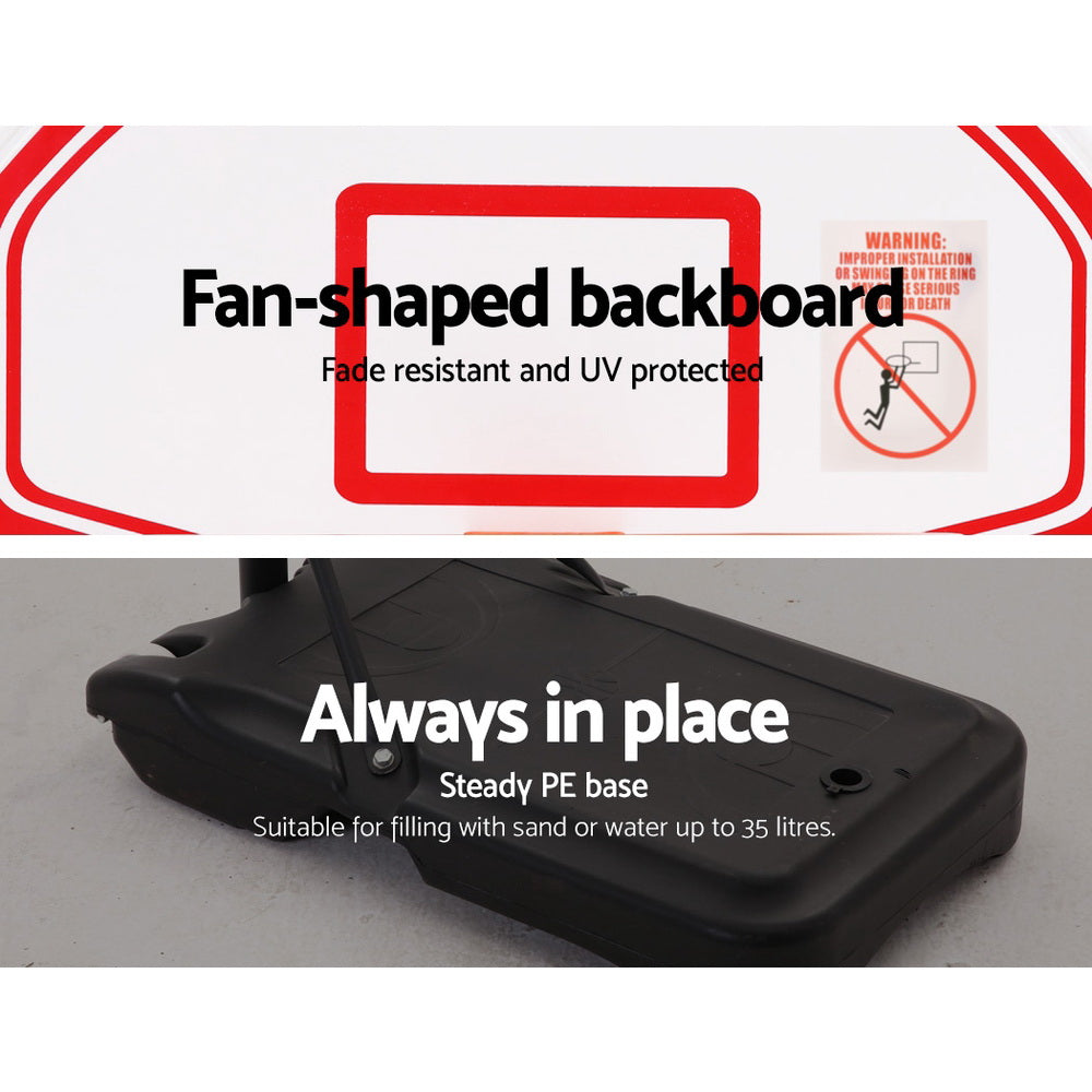 Everfit 2.1M Basketball Hoop Stand System Adjustable Portable Pro Kids White-Sports & Fitness > Basketball & Accessories-PEROZ Accessories