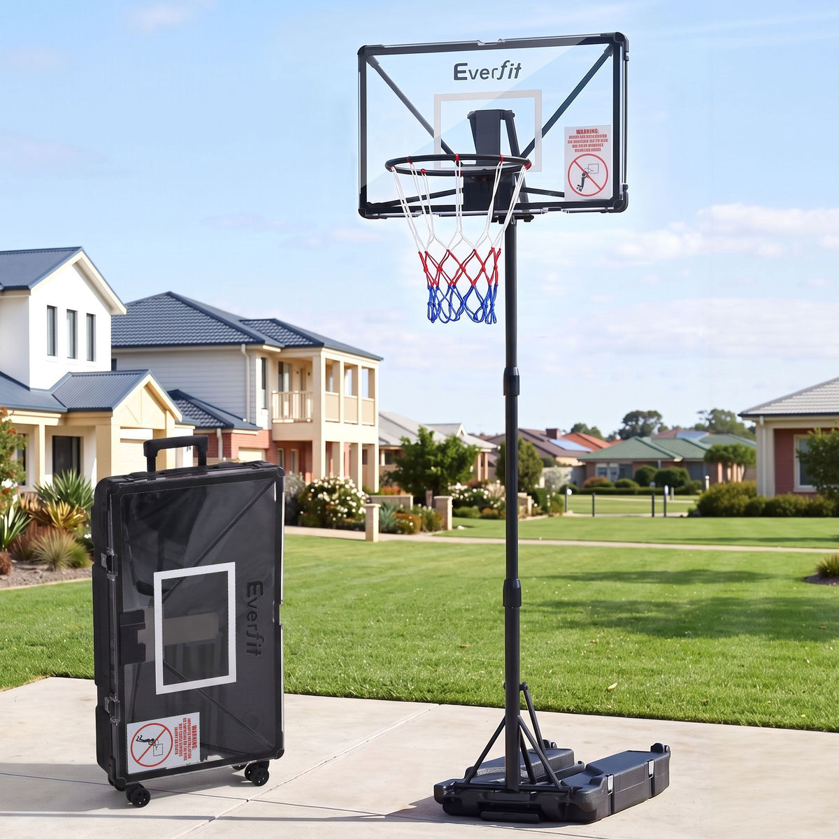 Everfit Foldable Portable Basketball Hoop System Adjustable Full Stand 2.07m-Sports & Fitness > Ball Sports > Basketball & Basketball Accessories-PEROZ Accessories