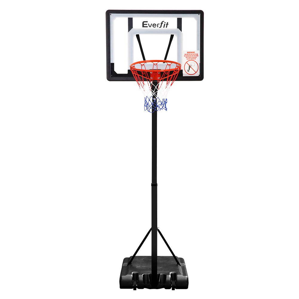Everfit 2.6M Basketball Hoop Stand System Adjustable Portable Pro Kids Clear-Sports & Fitness > Basketball & Accessories-PEROZ Accessories