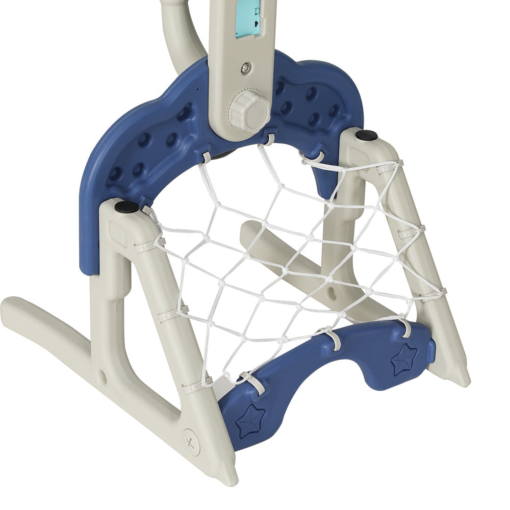 Keezi Kids Basketball Hoop Stand Adjustable 6-in-1 Sports Center Toys Set Blue-Sports & Fitness > Basketball & Accessories-PEROZ Accessories