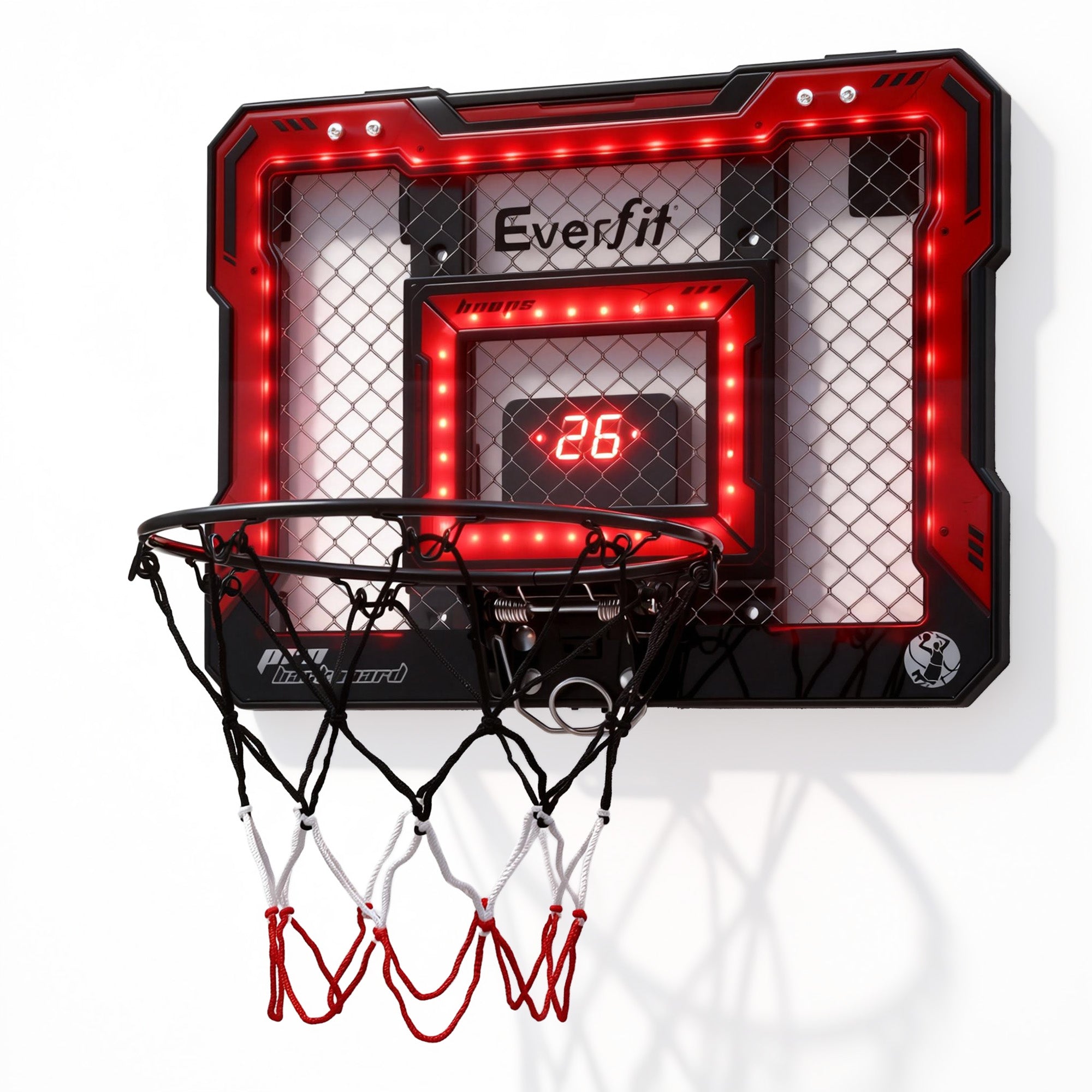 Everfit Mini Basketball Hoop Over Door Indoor LED Scoreboard Kids Set 40x30cm-Sports & Fitness > Ball Sports > Basketball & Basketball Accessories-PEROZ Accessories