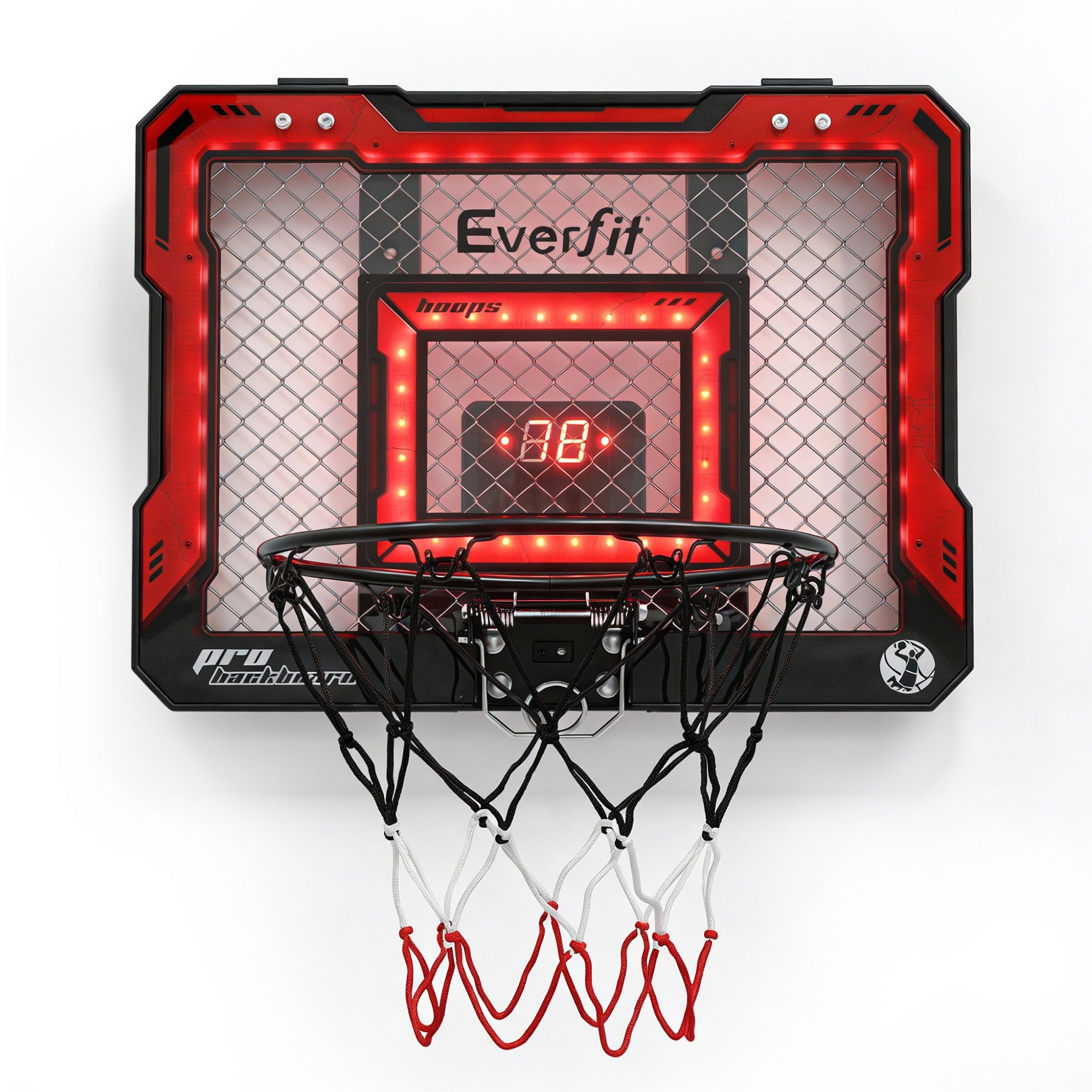Everfit Mini Basketball Hoop Over Door Indoor LED Scoreboard Kids Set 40x30cm-Sports & Fitness > Ball Sports > Basketball & Basketball Accessories-PEROZ Accessories