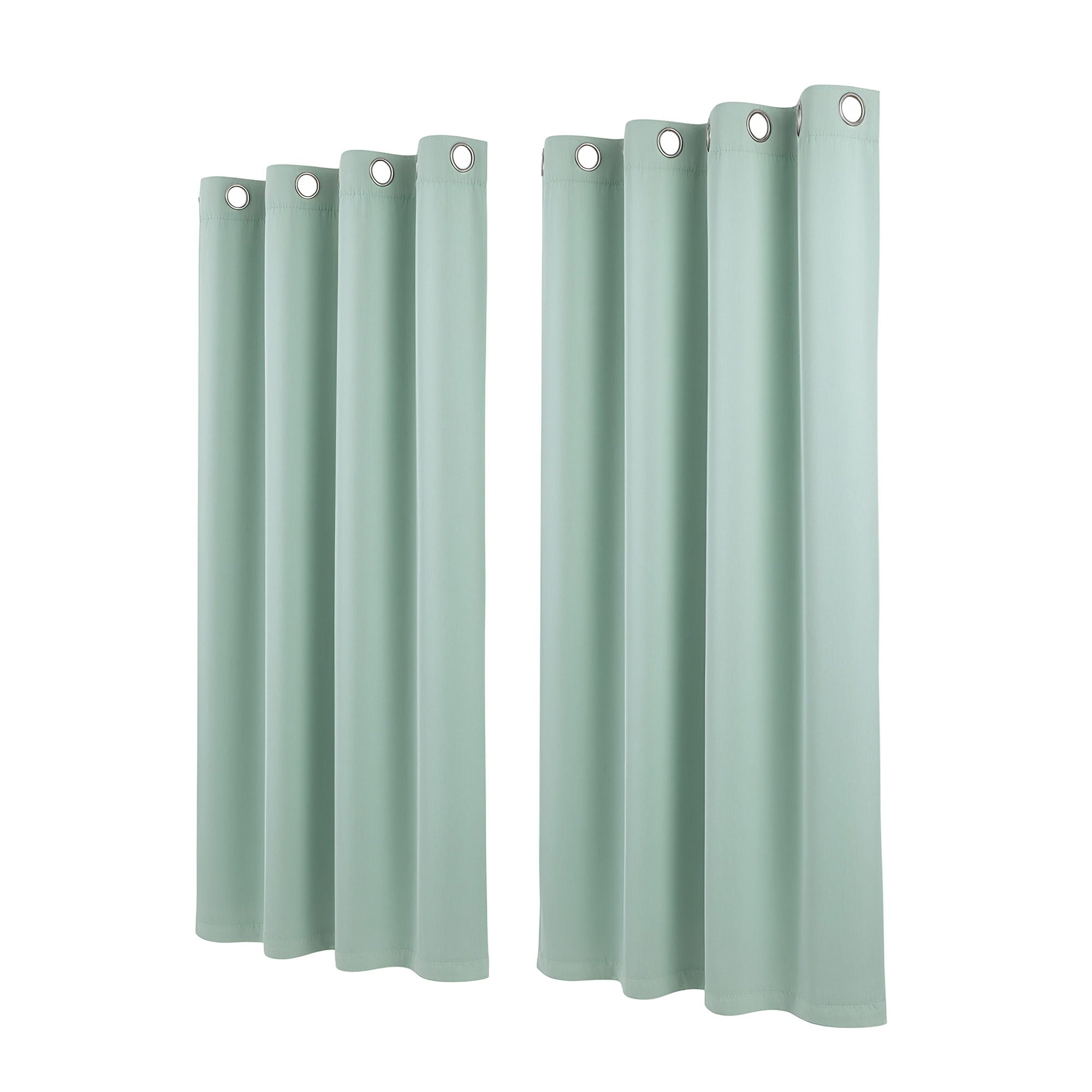 Artiss Blockout Curtains 2X 132x160cm Thermal Insulated Eyelet Drapes Green-Home & Garden > Curtains > Curtains & Drapes-PEROZ Accessories