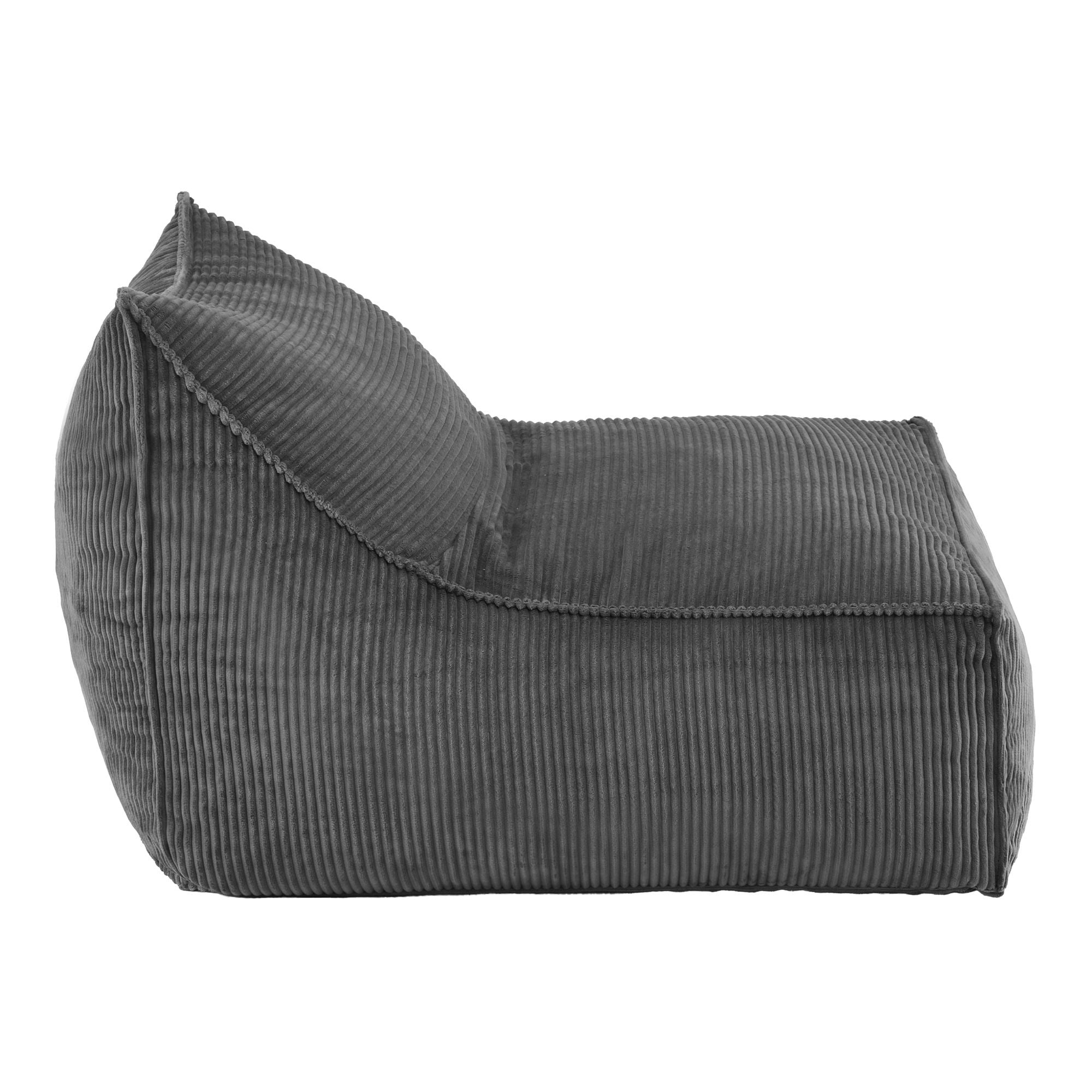 Artiss Bean Bag Chair Cover (No Filler) Soft Corduroy Stuffed Animal Storage Bean Bag Cover for Adults, Washable Lazy Sofa Cover for Living Room Bedroom, Grey-Furniture > Sofas > Sofa Accessories-PEROZ Accessories