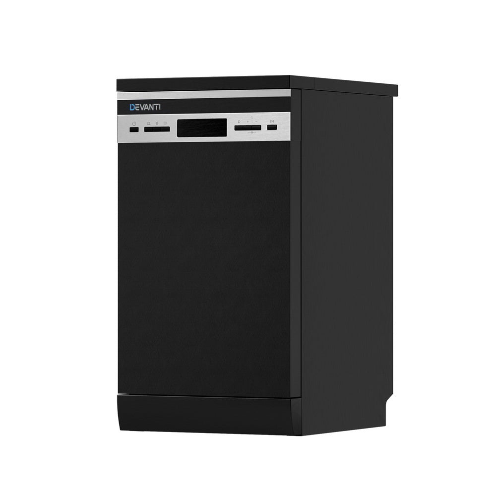 Devanti 10 Place Settings Freestanding Dishwasher Black-Appliances > Kitchen Appliances-PEROZ Accessories