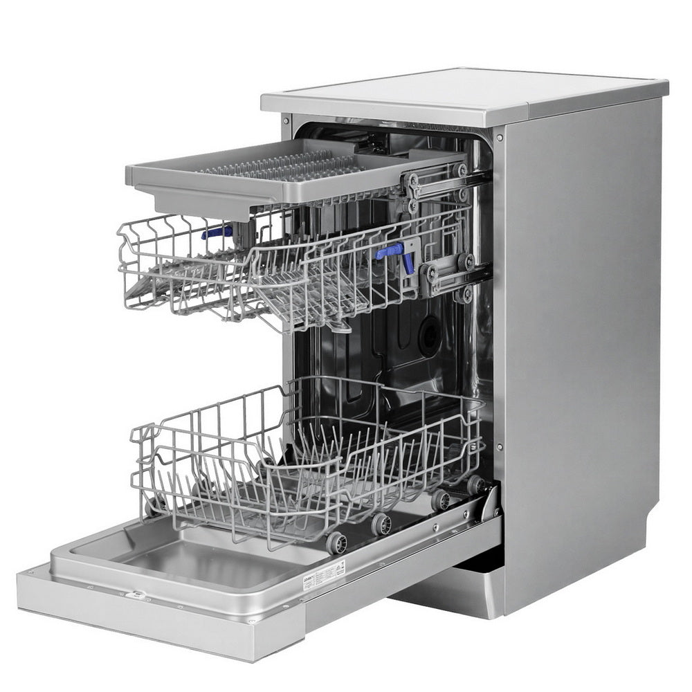 Devanti 10 Place Settings Freestanding Dishwasher Silver-Appliances > Kitchen Appliances > Dishwashers-PEROZ Accessories