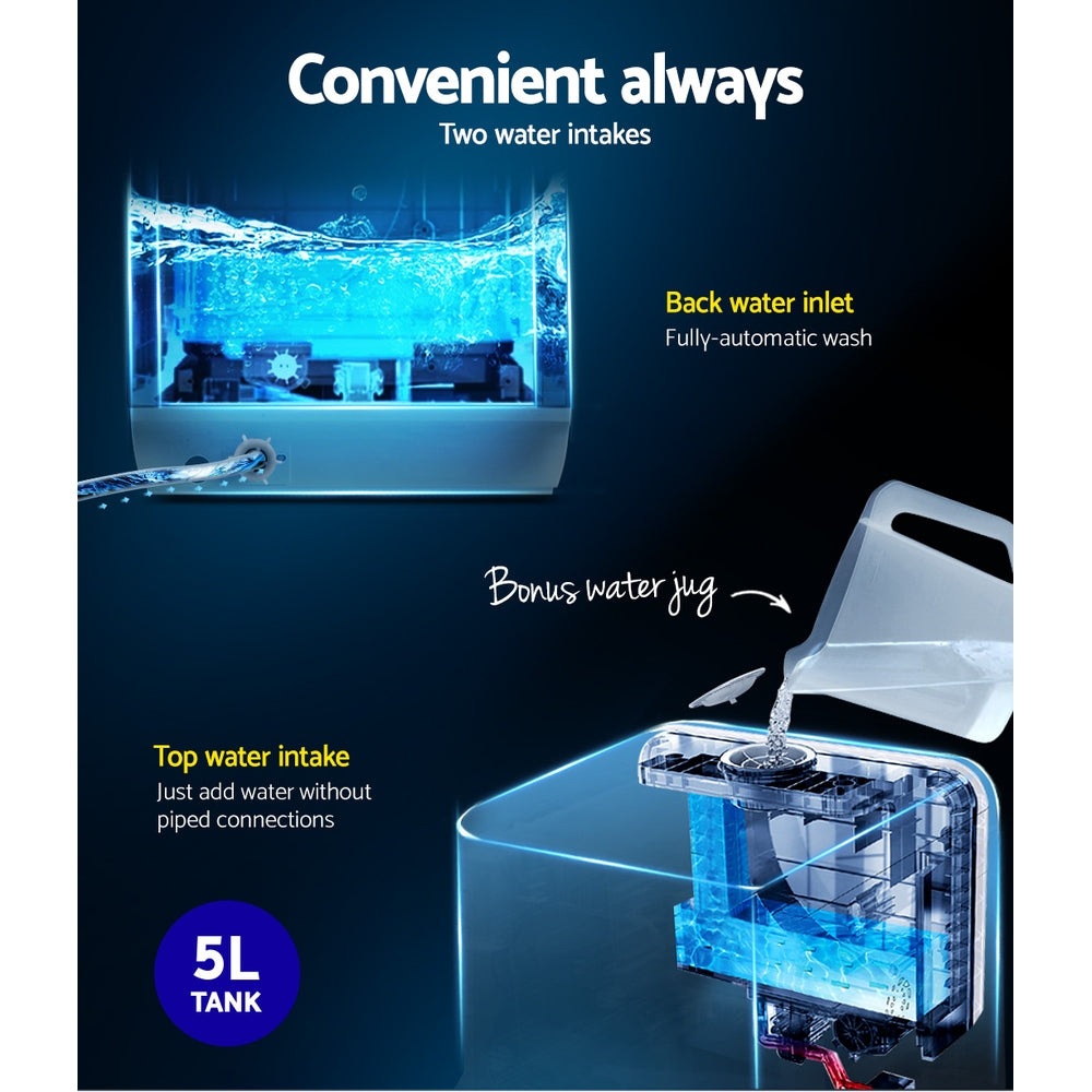 Devanti Benchtop Dishwasher 3 Place Bench Top Countertop Dish Washer Cleaner-Appliances > Kitchen Appliances-PEROZ Accessories