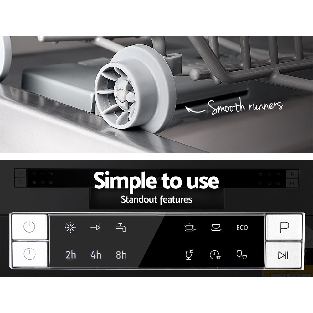 Devanti 8 Place Settings Benchtop Dishwasher Sliver-Appliances > Kitchen Appliances-PEROZ Accessories