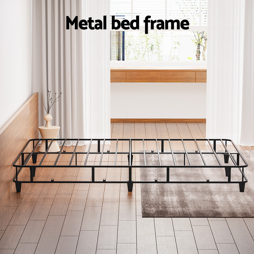 Artiss Bed Frame Double Size Metal Grey MASON-Furniture > Bedroom-PEROZ Accessories