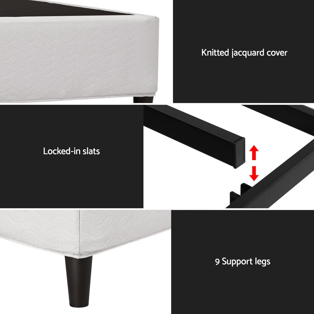 Artiss Bed Frame Double Size Metal Grey MASON-Furniture > Bedroom-PEROZ Accessories