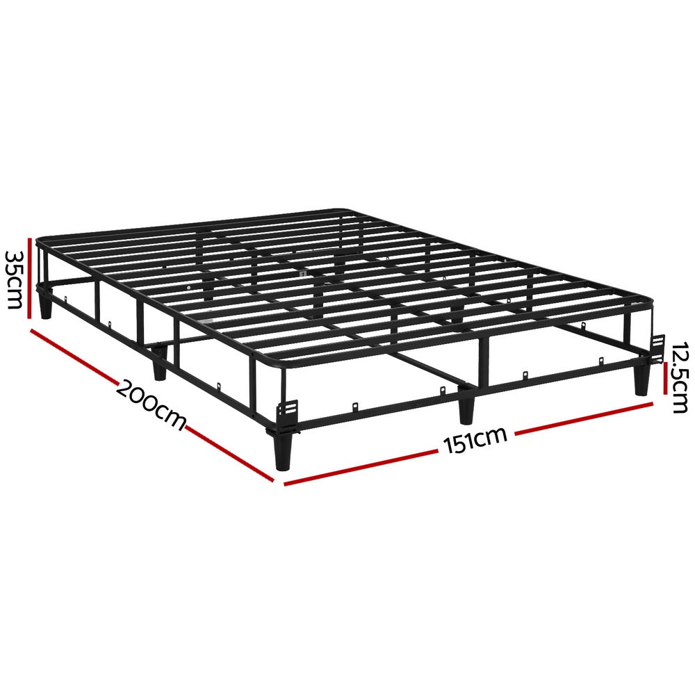 Artiss Bed Frame Queen Size Metal Grey MASON-Furniture > Bedroom-PEROZ Accessories